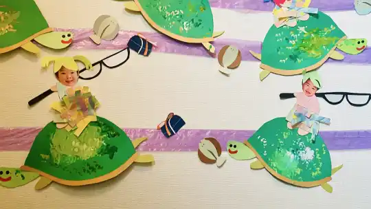 閉園時の工作作品